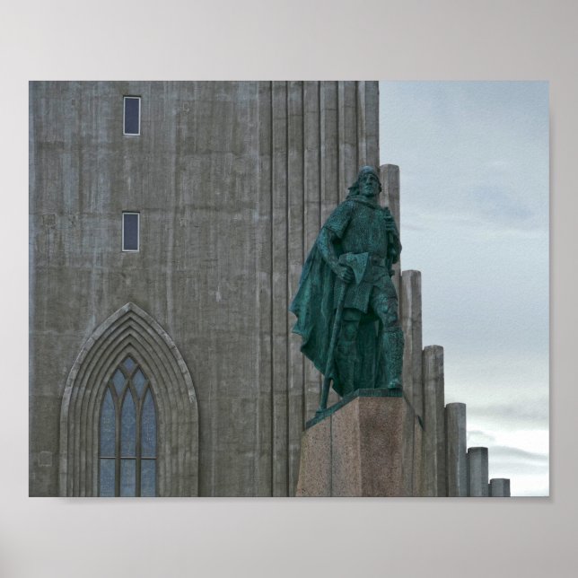Affiche Leif Erikson, Hallgrimskirkja, Reykjavik, Islande (Devant)