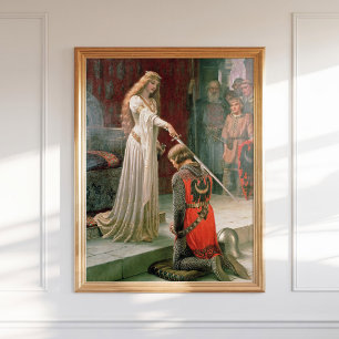 Affiche Leighton Accolade Knighart Pré Raphaelite
