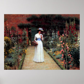 Affiche Leighton Lady dans un jardin