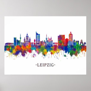 Affiche Leipzig Germany Skyline