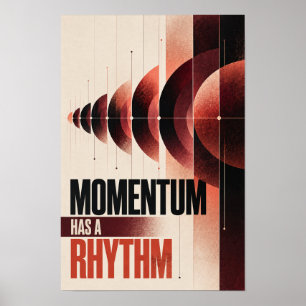Affiche L'élan a un rythme Typographie motivationnelle mod