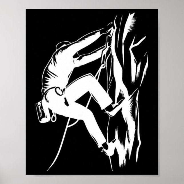 Affiche #lele Grimpeur Escalade Grimpeur d'escalade M (Devant)