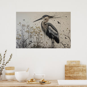 Affiche L'élégance de Heron