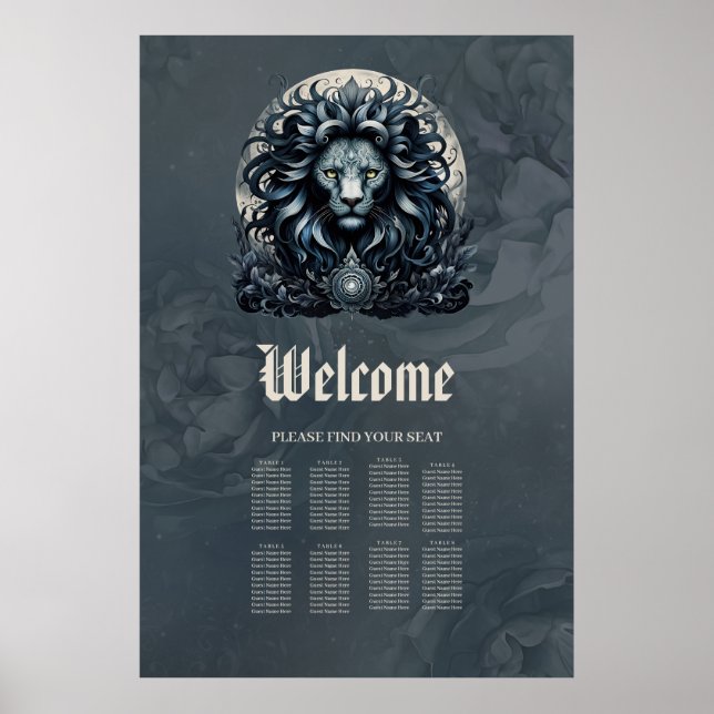 Affiche L'élégance royale, regard majestueux orné de la tê (Devant)