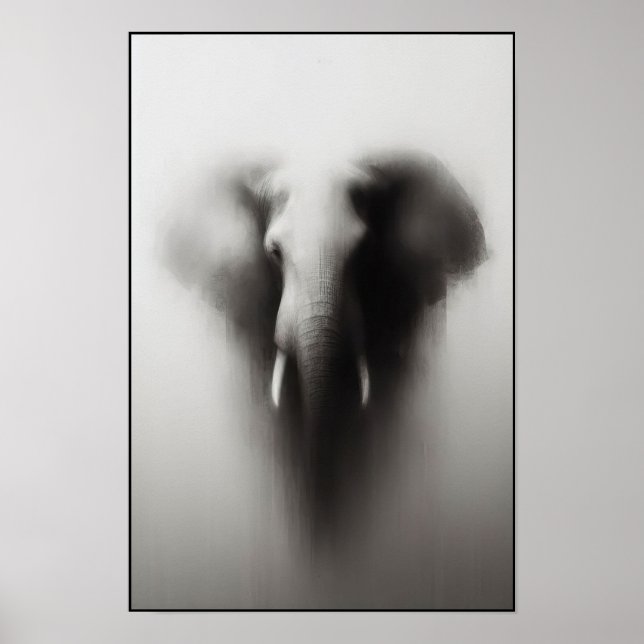 Affiche L'éléphant dans l'Abstrait de la ist (Devant)