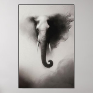 Affiche L'éléphant dans l'Abstrait de la ist