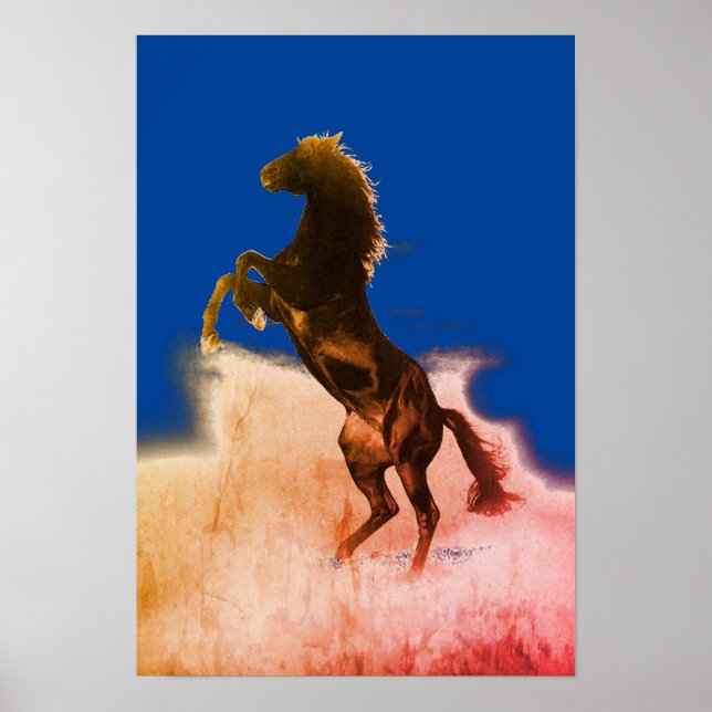 Affiche L'élevage de chevaux Pop Art (Devant)