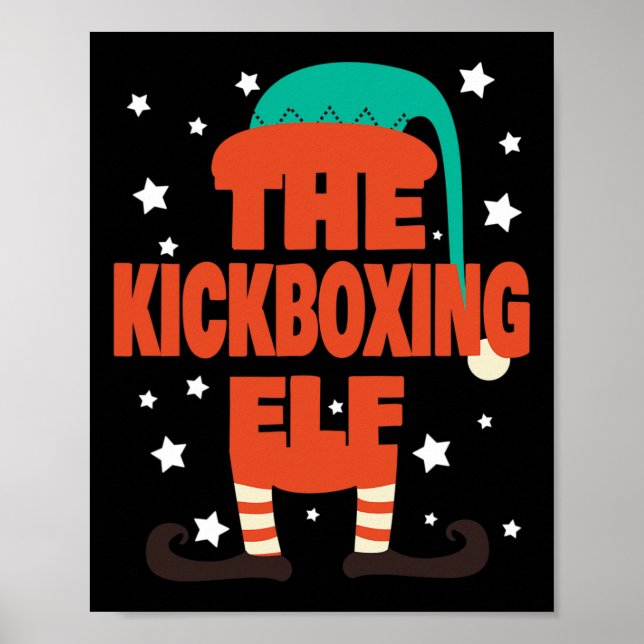 Affiche L'Elf de kickboxing Pyjama de Noël - C de kickboxi (Devant)