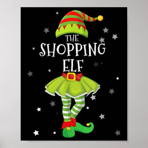 Affiche L'Elf Shopping Fun Matching Famille Groupe Xmas Pa