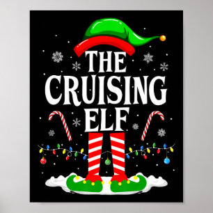 Affiche L'elfe de croisière Xmas drôle de famille assortie
