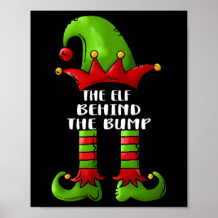 Affiche L'elfe derrière l'annonce de grossesse de Noël The
