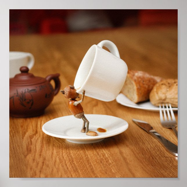 Affiche L'elfe des glands boit ton café (Devant)