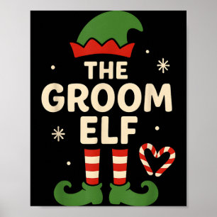 Affiche L'elfe du marié Noël Xmas drôle mariage