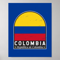 L'emblème du drapeau colombien est Vintage