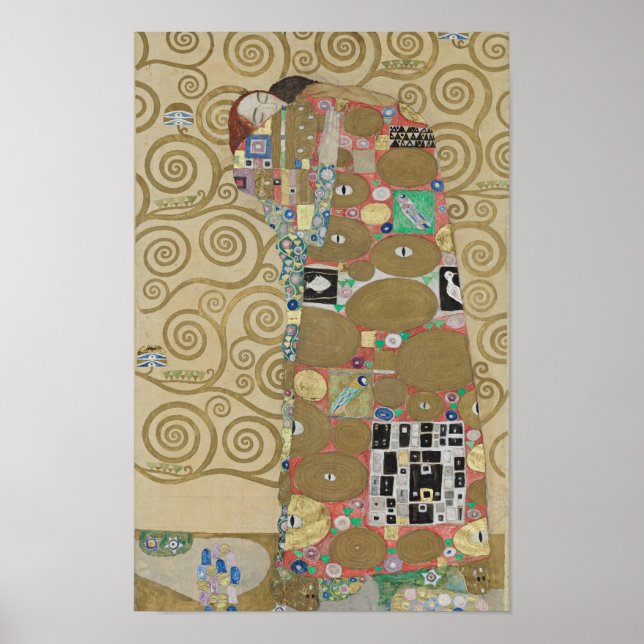 Affiche L'Embrace (Exécution) — Gustav Klimt | Stoclet (Devant)