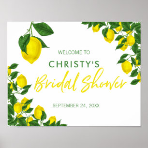 Affiche Lemon Branches Bridal Shower Welcome