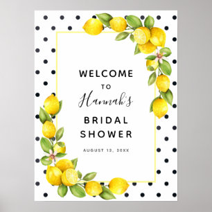 Affiche Lemon Bridal Shower Welcome Sign