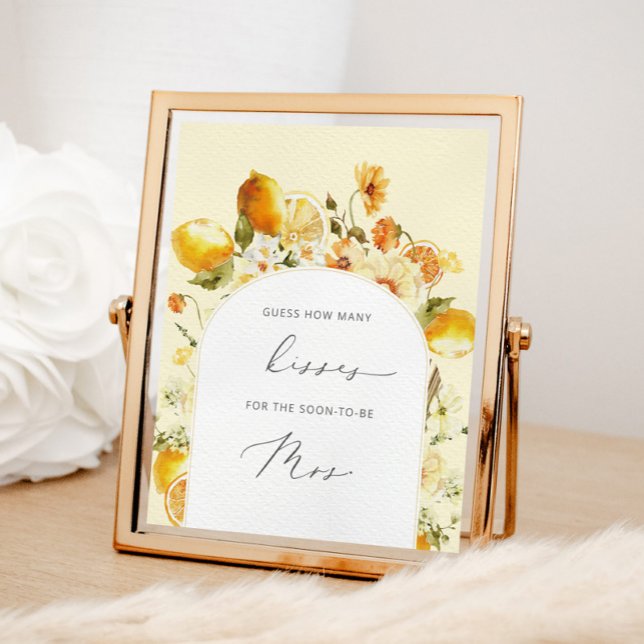 Affiche Lemon devine combien de baisers nuptiale douche je (Créateur téléchargé)