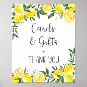 Affiche Lemon Greenery Gold Cards & Gifts Bridal Shower