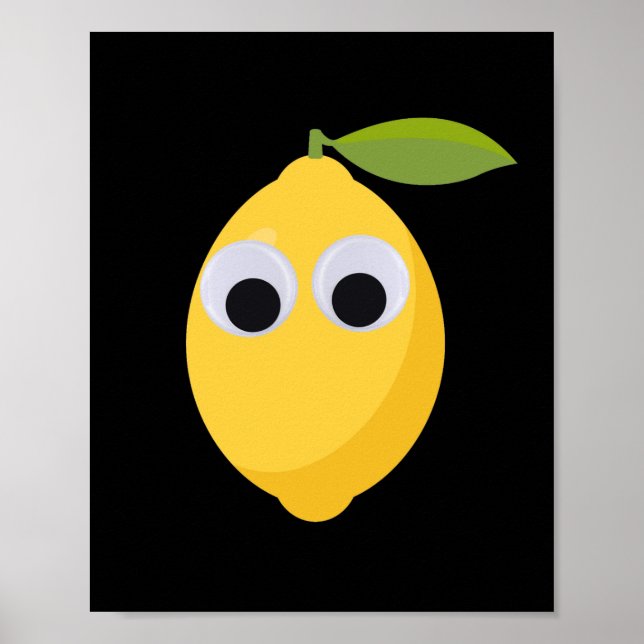 Affiche Lemon, sweet fruit with googly eyes (Devant)