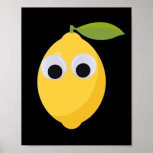 Affiche Lemon, sweet fruit with googly eyes