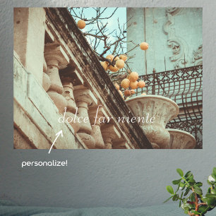 Affiche Lemon Tree et bâtiments anciens