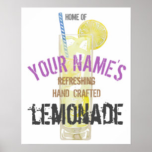 Affiche Lemonade personnalisée