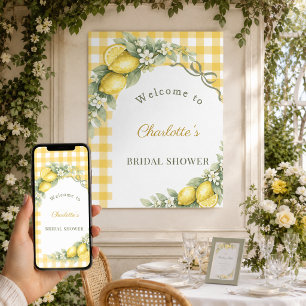 Affiche Lemons en vichy nœud papillon de bienvenue pour la