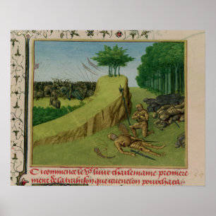 Affiche L'empereur Charlemagne trouve Roland