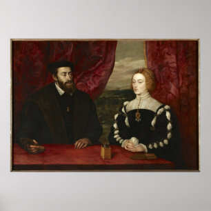 Affiche L'empereur Charles V et l'impératrice Isabella