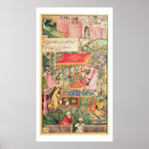 Affiche L'empereur du Mogul Babur reçoit les envoyés ouzbe