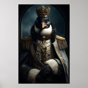 Affiche L'empereur majestueux Penguin de l'Antarctique - É