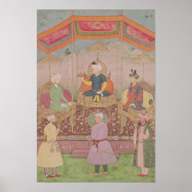 Affiche L'empereur Mughal Babur et son fils Humayan (Devant)