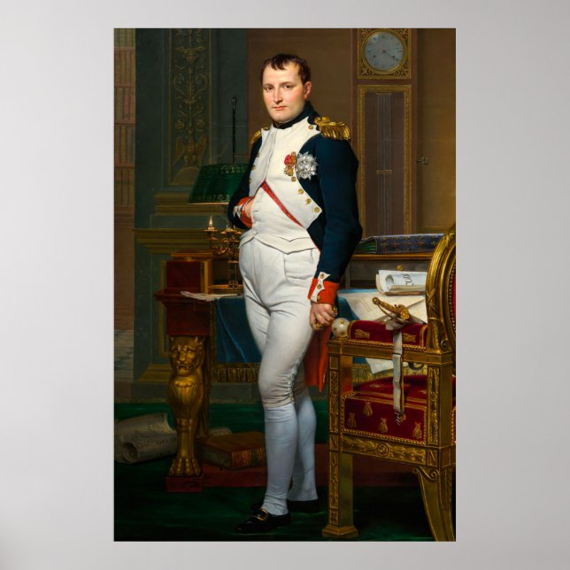 Affiche L'empereur Napoléon dans son étude aux Tuileries (Devant)