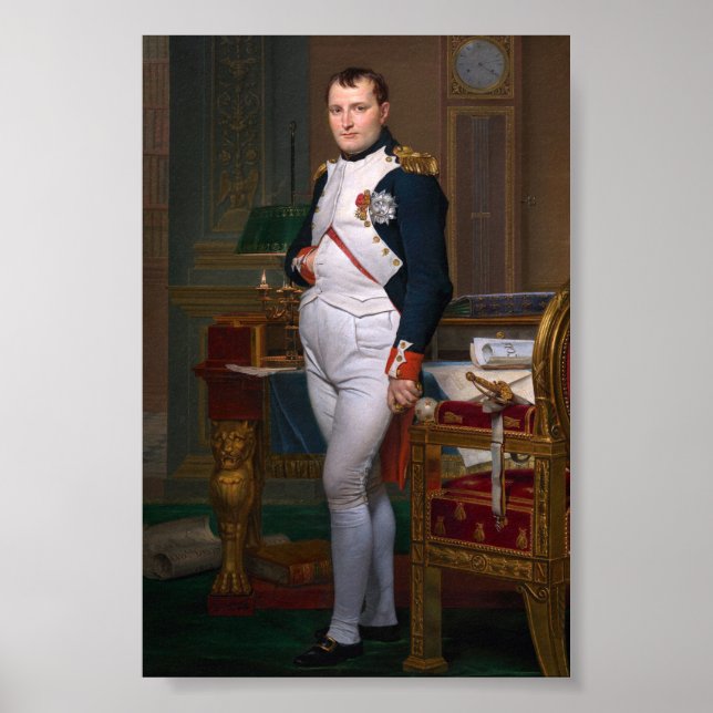 Affiche L'empereur Napoléon dans son étude aux Tuileries (Devant)