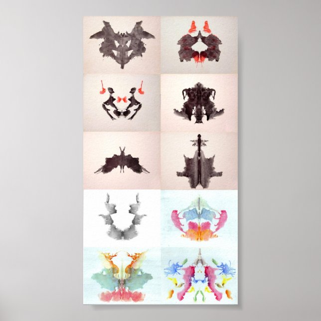 Affiche L'Encre D'Essai Rorschach Blots Les 10 Plaques 1-1 (Devant)