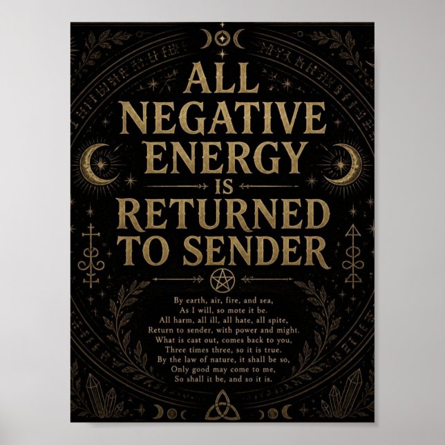 Affiche L'énergie négative est renvoyée au sortilège païen (Devant)