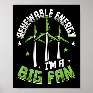 Affiche L'Énergie Renouvelable Je Suis Un Grand Fan De l'e
