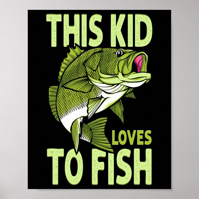 Affiche L'enfant adore pêcher l'enfant pêcheur  (Devant)