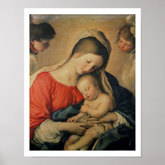 Affiche L'Enfant-Christ endormi (huile sur toile) (Devant)