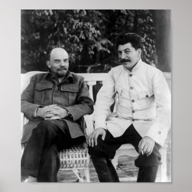 Affiche Lenin and Joseph Stalin - Gorki - 1922 (Devant)