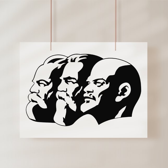 Affiche Lénine, Marx, Engels, Union soviétique, Communisme (Créateur téléchargé)