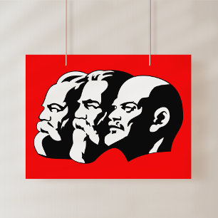 Affiche Lénine, Marx, Engels, Union soviétique, Communisme