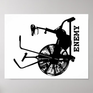 Affiche L'ennemi du vélo aérien