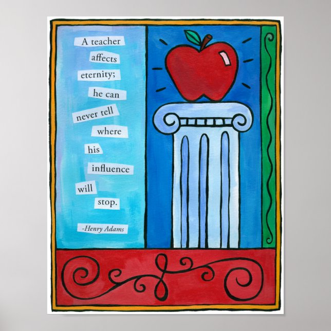 Affiche L'enseignant affecte l'éternité de l'impression (Devant)