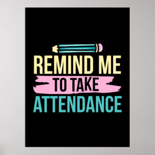 Affiche L'Enseignant Art Me Rappelle De Prendre Part À