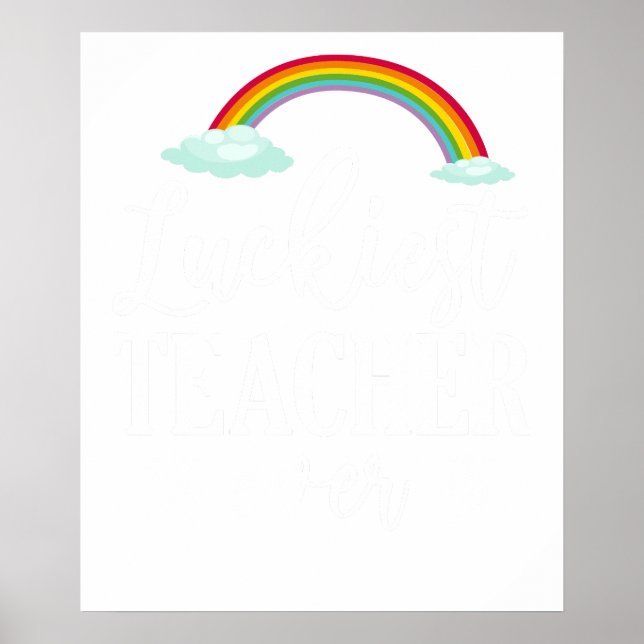 Affiche l'enseignant le plus chanceux qui soit, rétro, vin (Devant)