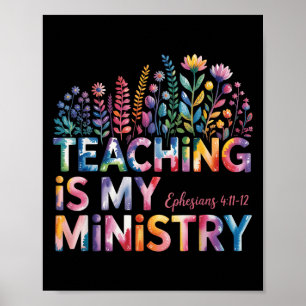 Affiche L'Enseignement Est Mon Ministère Christian Enseign