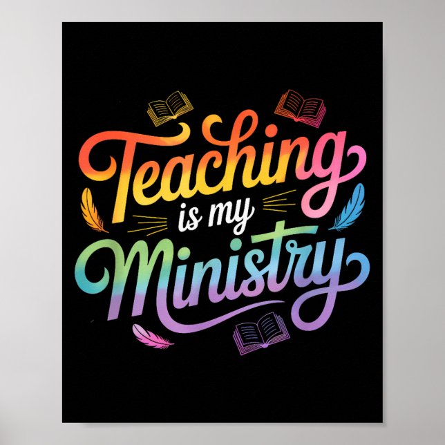 Affiche L'enseignement est mon ministère Jésus enseignant  (Devant)