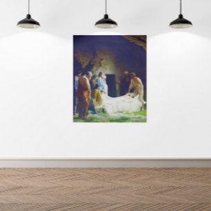 Affiche L'ensevelissement de Jésus par Carl Heinrich Bloch